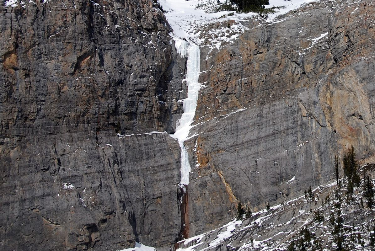 03C Mount Bourgeau Left Hand Waterfall Ice Route Afternoon Banff Ski Sunshine Village